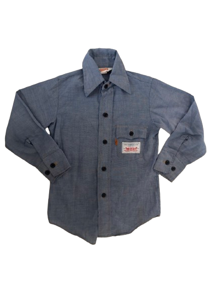 1970s Levis Chambray Shirt, Size 9